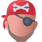 Piráti ikona žetonu